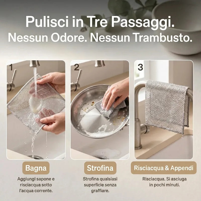 Accialux™ - Pulisce tutto. Dura mesi. Non lascia odori.